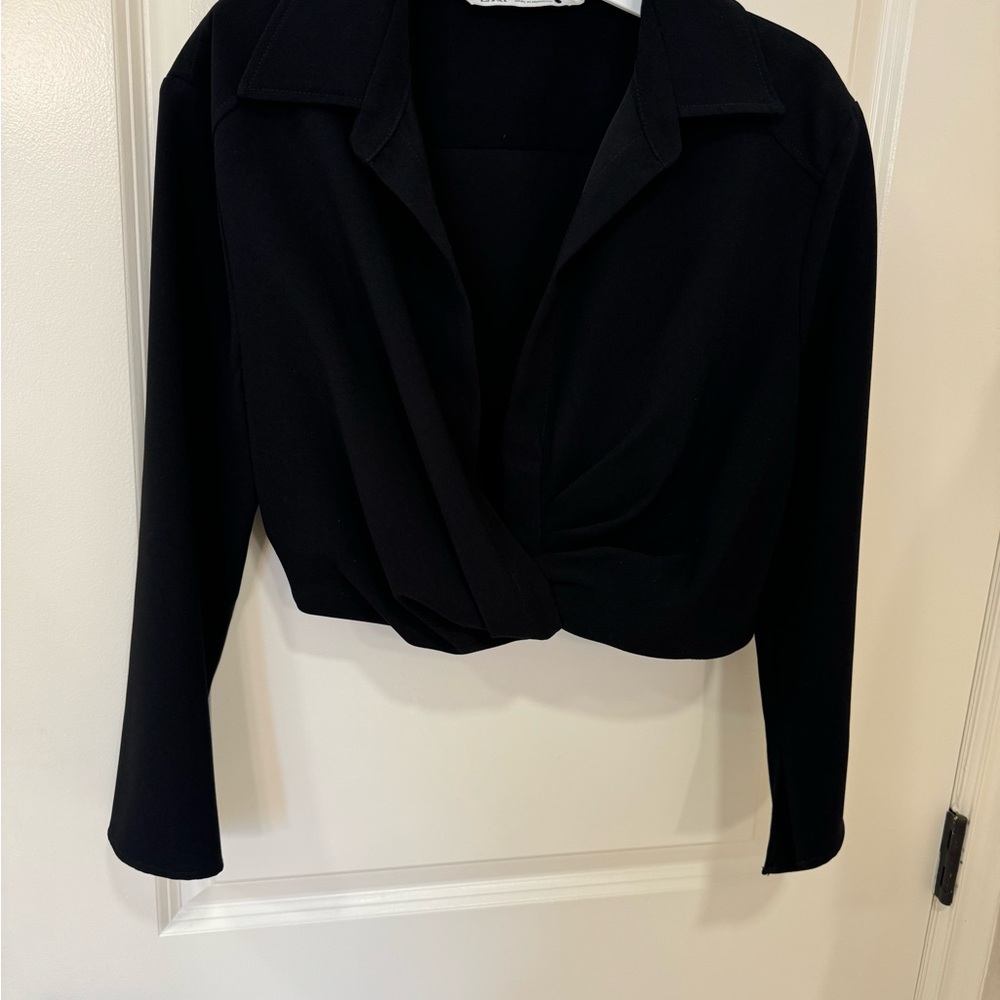 Zara Black Long Sleeve Dress